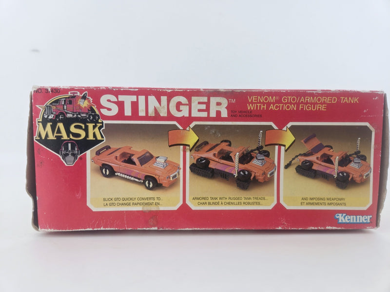 M.A.S.K. Stinger Venom  Armored Tank Bruno Sheppard Canadian  Box Kenner 1985