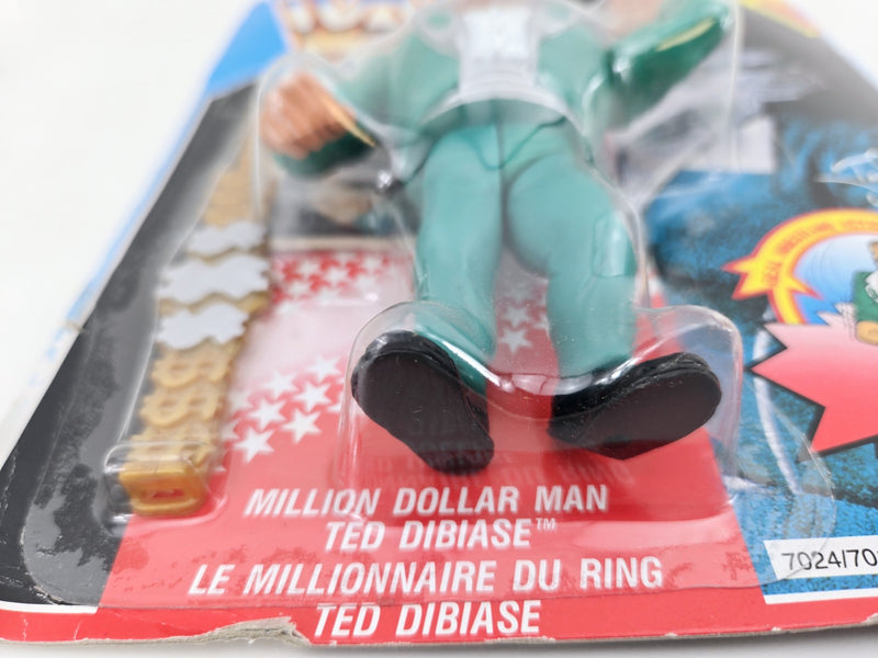 Ted Dibiase CANADIAN Card WWF Wrestling 1991 Hasbro NEW MOSC SEALED