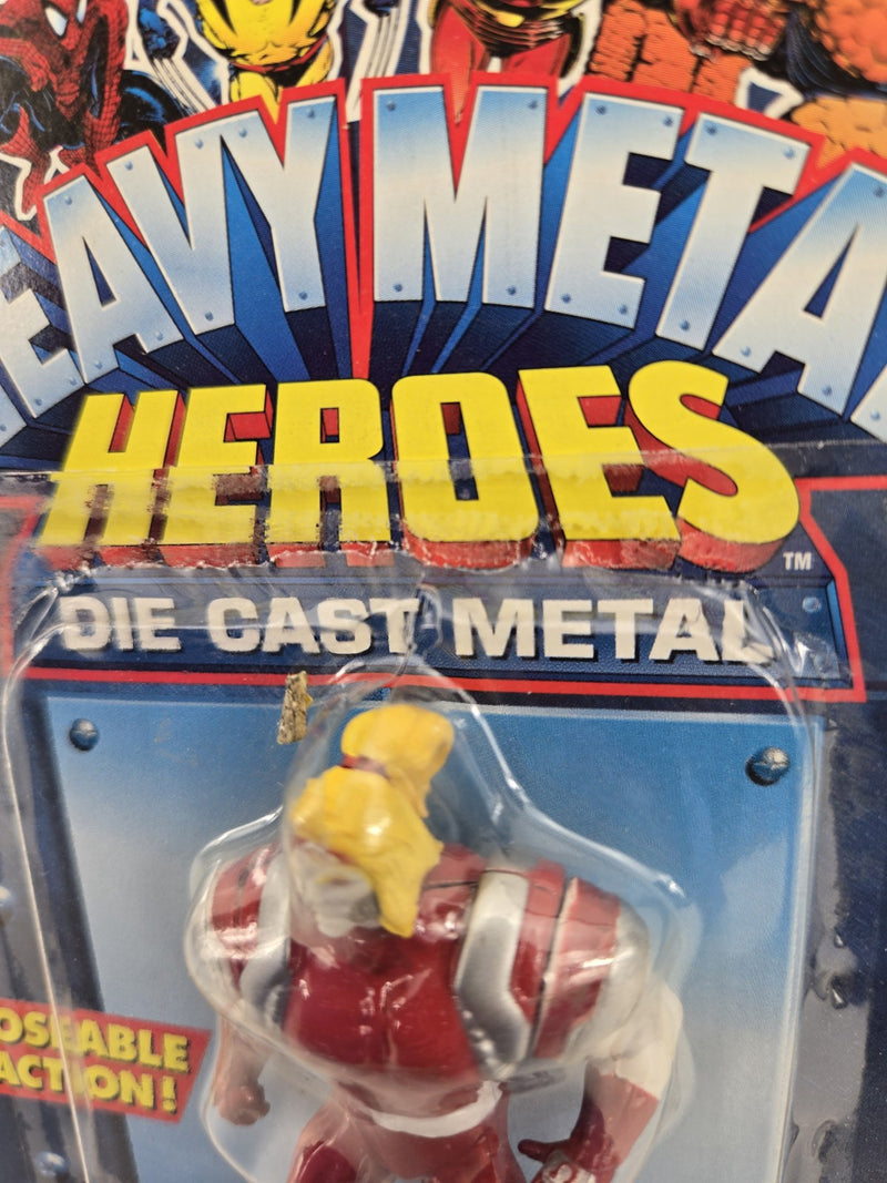 1998 Toy Biz Heavy Metal Heroes OMEGA RED Poseable Die-Cast Rough Bubble